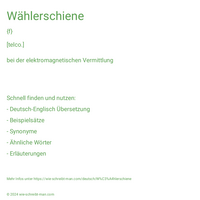 Wählerschiene