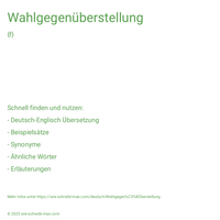 Wahlgegenüberstellung