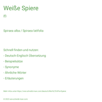 Weiße Spiere