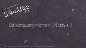 Wie schreibt man Schwarzwangenlerche? Bedeutung, Synonym, Antonym & Zitate.