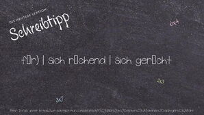 Wie schreibt man für) | sich rächend | sich gerächt? Bedeutung, Synonym, Antonym & Zitate.