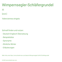 Wimpernsegler-Schläfergrundel