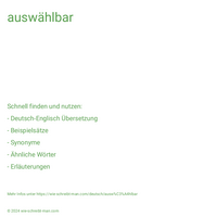 auswählbar