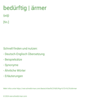 bedürftig | ärmer