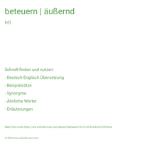 beteuern | äußernd