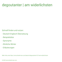 degoutanter | am widerlichsten