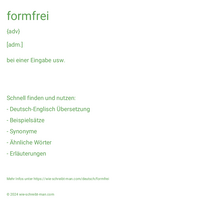 formfrei