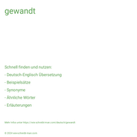 gewandt