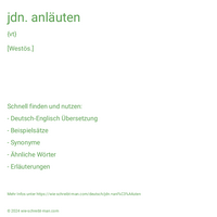 jdn. anläuten