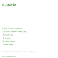 wässerte