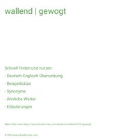 wallend | gewogt