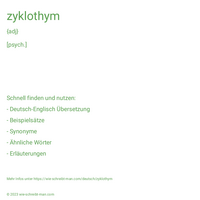 zyklothym