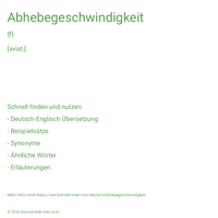 Abhebegeschwindigkeit