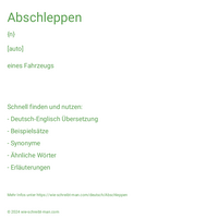 Abschleppen