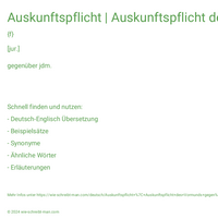 Auskunftspflicht | Auskunftspflicht des Vormunds gegenüber dem Vormundschaftsgericht