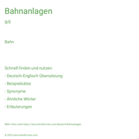 Bahnanlagen