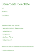 Bauarbeiterdekollete