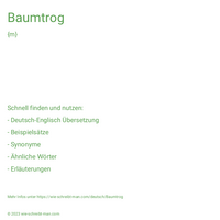 Baumtrog