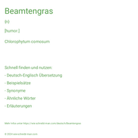 Beamtengras