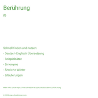 Berührung