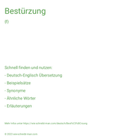 Bestürzung