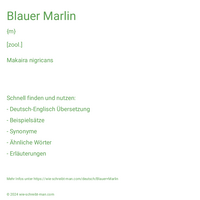 Blauer Marlin