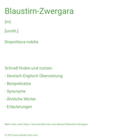 Blaustirn-Zwergara