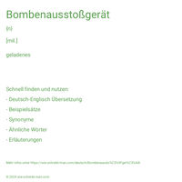 Bombenausstoßgerät