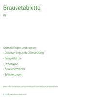 Brausetablette