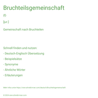 Bruchteilsgemeinschaft