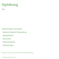 Diphthong