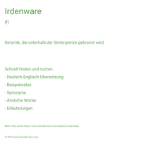 Irdenware