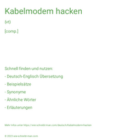 Kabelmodem hacken