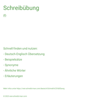 Schreibübung