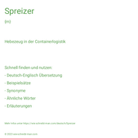 Spreizer