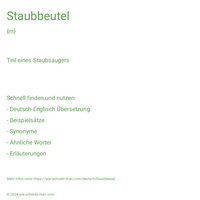 Staubbeutel