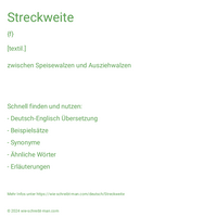 Streckweite