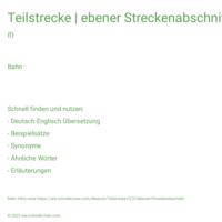 Teilstrecke | ebener Streckenabschnitt