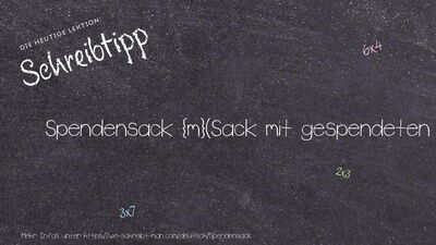 Schreibtipp Spendensack