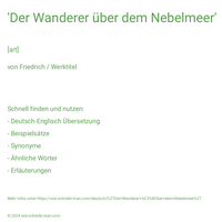 'Der Wanderer über dem Nebelmeer'