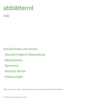 abblätternd