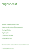 abgespeckt