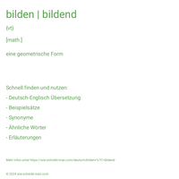 bilden | bildend