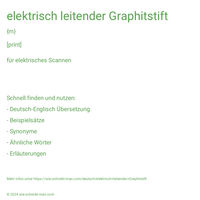 elektrisch leitender Graphitstift