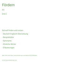 fördern