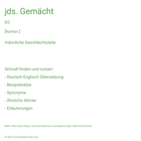 jds. Gemächt