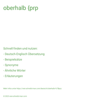 oberhalb {prp