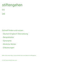 stiftengehen