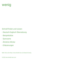 wenig