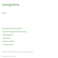 wenigstens